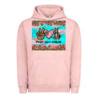 Pigment Salmon peace love pitbull Urban Hoodie - JahusDesignShop