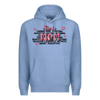 Colony Blue she is mom compliment words Premium Hoodie - JahusDesignShop
