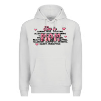 Dove Grey she is mom compliment words Premium Hoodie - JahusDesignShop