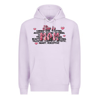 Lilac she is mom compliment words Premium Hoodie - JahusDesignShop