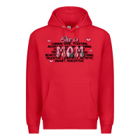 Red she is mom compliment words Premium Hoodie - JahusDesignShop