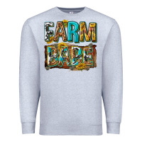 Heather Grey western farm babe Premium Sweatshirt - texasbilliewilder