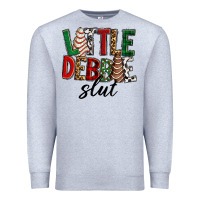 Heather Grey Little debbie slut Christmas Premium Sweatshirt - RanaPortraitStore