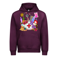 Mauve Wine nurse  summer Urban Hoodie - AdoDesignShop
