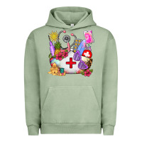 Pigment Oil Green nurse  summer Urban Hoodie - AdoDesignShop