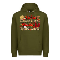 Army Green kinda house wife kinda thug wife Premium Hoodie - JahusDesignShop