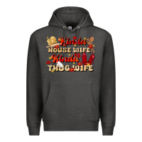 Charcoal Heather kinda house wife kinda thug wife Premium Hoodie - JahusDesignShop