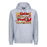 Heather Grey kinda house wife kinda thug wife Premium Hoodie - JahusDesignShop