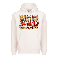 Pale Pink kinda house wife kinda thug wife Premium Hoodie - JahusDesignShop