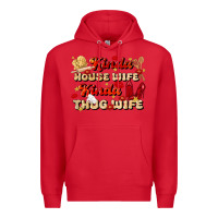 Red kinda house wife kinda thug wife Premium Hoodie - JahusDesignShop