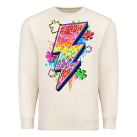 Sandshell lightning bolt autism Premium Sweatshirt - Zillion Design Studio
