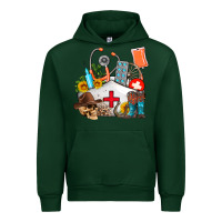Forest Green nurse  summer Urban Hoodie - AdoDesignShop
