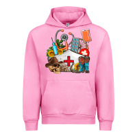 Fuchsia Pink nurse  summer Urban Hoodie - AdoDesignShop