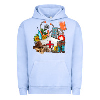 Pigment Grape Ice nurse  summer Urban Hoodie - AdoDesignShop