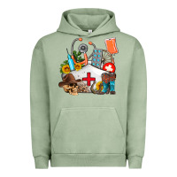 Pigment Oil Green nurse  summer Urban Hoodie - AdoDesignShop