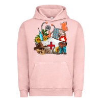 Pigment Salmon nurse  summer Urban Hoodie - AdoDesignShop
