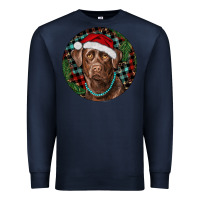 Navy Labrador Retriever Christmas Premium Sweatshirt - RanaPortraitStore