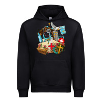 Black nurse  cross and jesus Urban Hoodie - AdoDesignShop
