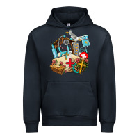 Navy nurse  cross and jesus Urban Hoodie - AdoDesignShop