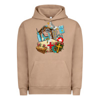 Pigment Burro nurse  cross and jesus Urban Hoodie - AdoDesignShop