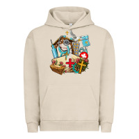 Pigment French Oak nurse  cross and jesus Urban Hoodie - AdoDesignShop