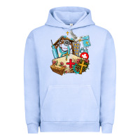 Pigment Grape Ice nurse  cross and jesus Urban Hoodie - AdoDesignShop