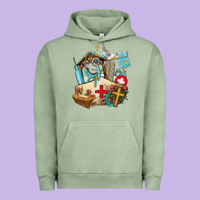 Nurse  Cross And Jesus Urban Hoodie Designed By Adodesignshop