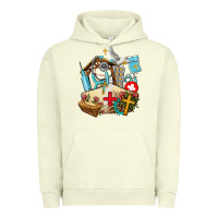 Pigment Pistachio nurse  cross and jesus Urban Hoodie - AdoDesignShop