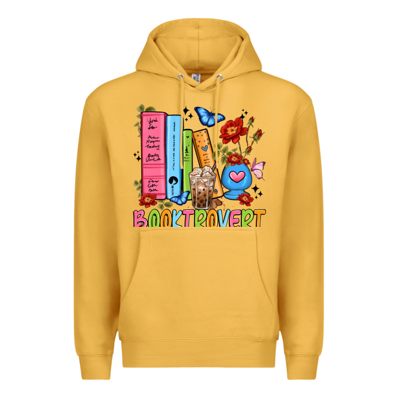 Booktrovert Premium Hoodie by JahusDesignShop | Teevron