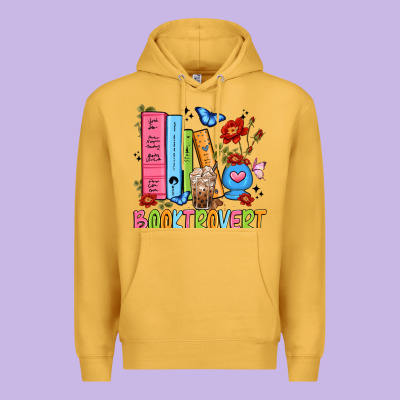 Booktrovert Premium Hoodie Designed By Jahusdesignshop