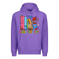 Purple booktrovert Premium Hoodie - JahusDesignShop