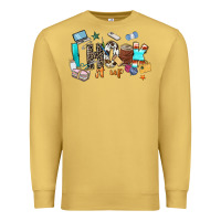Antique Gold i hook it up sewing Premium Sweatshirt - Zillion Design Studio