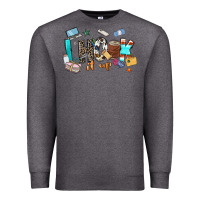 Charcoal Heather i hook it up sewing Premium Sweatshirt - Zillion Design Studio
