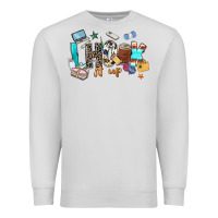 Dove Grey i hook it up sewing Premium Sweatshirt - Zillion Design Studio