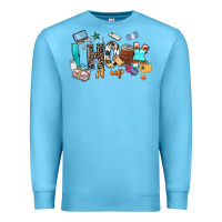 Ocean Blue i hook it up sewing Premium Sweatshirt - Zillion Design Studio