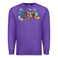Purple i hook it up sewing Premium Sweatshirt - Zillion Design Studio