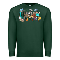 Sports Green i hook it up sewing Premium Sweatshirt - Zillion Design Studio