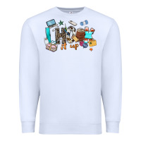 White i hook it up sewing Premium Sweatshirt - Zillion Design Studio