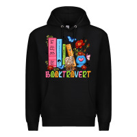 Black booktrovert Premium Hoodie - JahusDesignShop