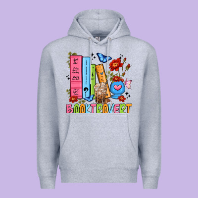 Booktrovert Premium Hoodie Designed By Jahusdesignshop