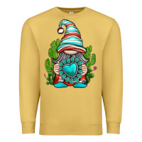 Antique Gold western gnome with turquoise gemstone Premium Sweatshirt - texasbilliewilder