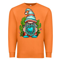 Carrot western gnome with turquoise gemstone Premium Sweatshirt - texasbilliewilder