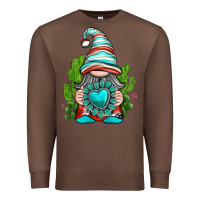 Chestnut western gnome with turquoise gemstone Premium Sweatshirt - texasbilliewilder