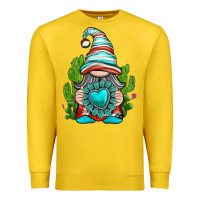 Lemon western gnome with turquoise gemstone Premium Sweatshirt - texasbilliewilder
