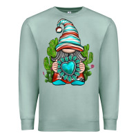 Seafoam western gnome with turquoise gemstone Premium Sweatshirt - texasbilliewilder
