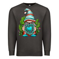 Smoke western gnome with turquoise gemstone Premium Sweatshirt - texasbilliewilder