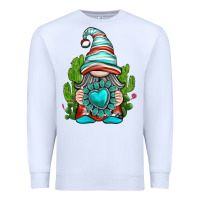 White western gnome with turquoise gemstone Premium Sweatshirt - texasbilliewilder