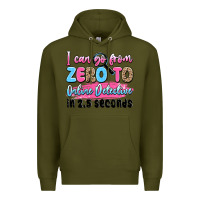 Army Green i can go from zero to online detective in 2.5 seco Premium Hoodie - JahusDesignShop