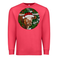 Cardinal Longhorn Cow Christmas Premium Sweatshirt - RanaPortraitStore