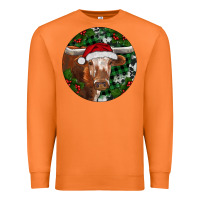 Carrot Longhorn Cow Christmas Premium Sweatshirt - RanaPortraitStore